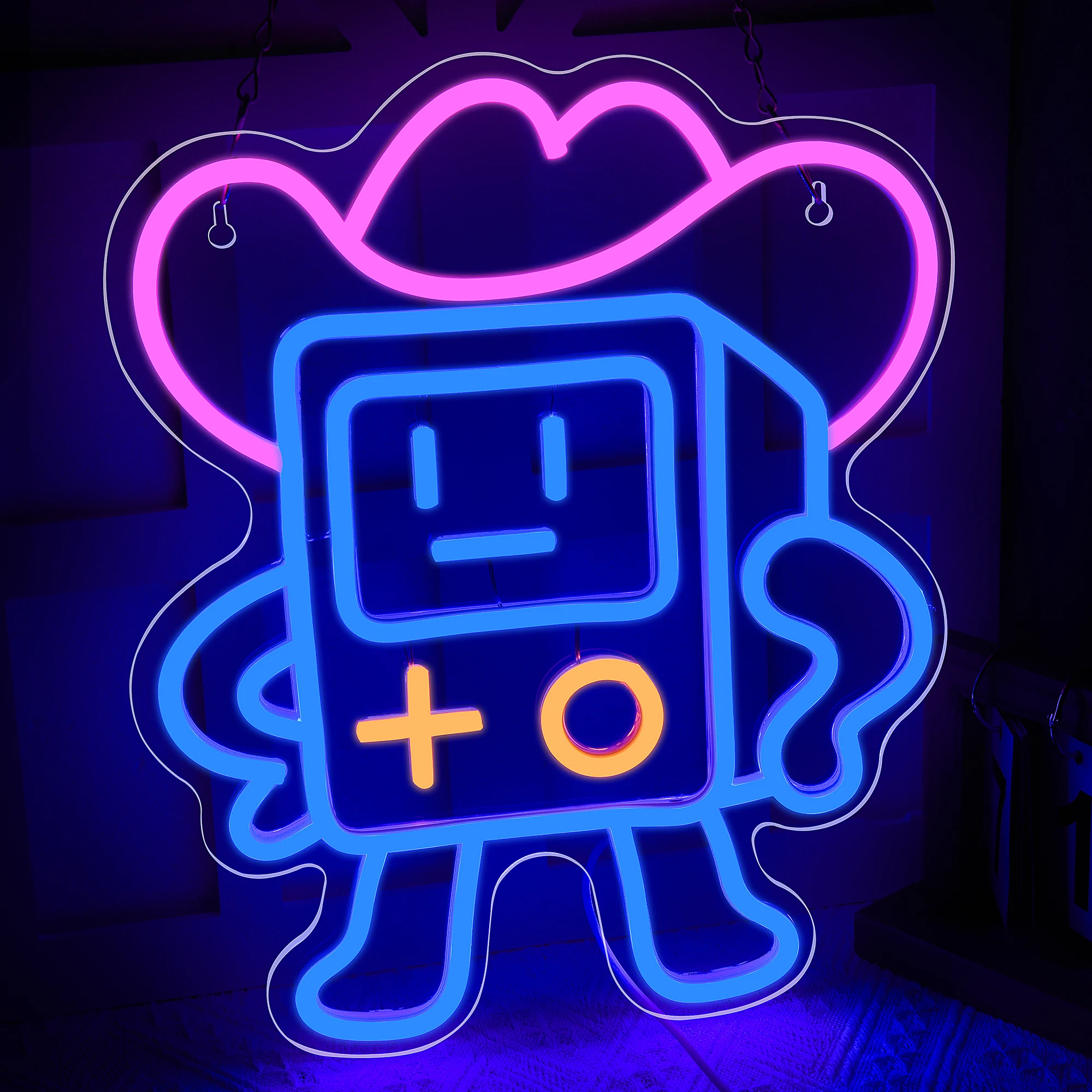 LED 게임룸 네온사인 게임룸 LED 사인 라이트 게이머 선물 십대 소년 게임룸 장식 침실 벽 게임 벽 장식