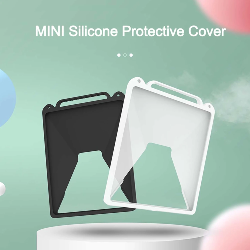 For StarLink Mini Silicone Protective Case with Carabiner Anti-Drop Scratch-Resistant Space-X Mini Full Coverage Protective Case