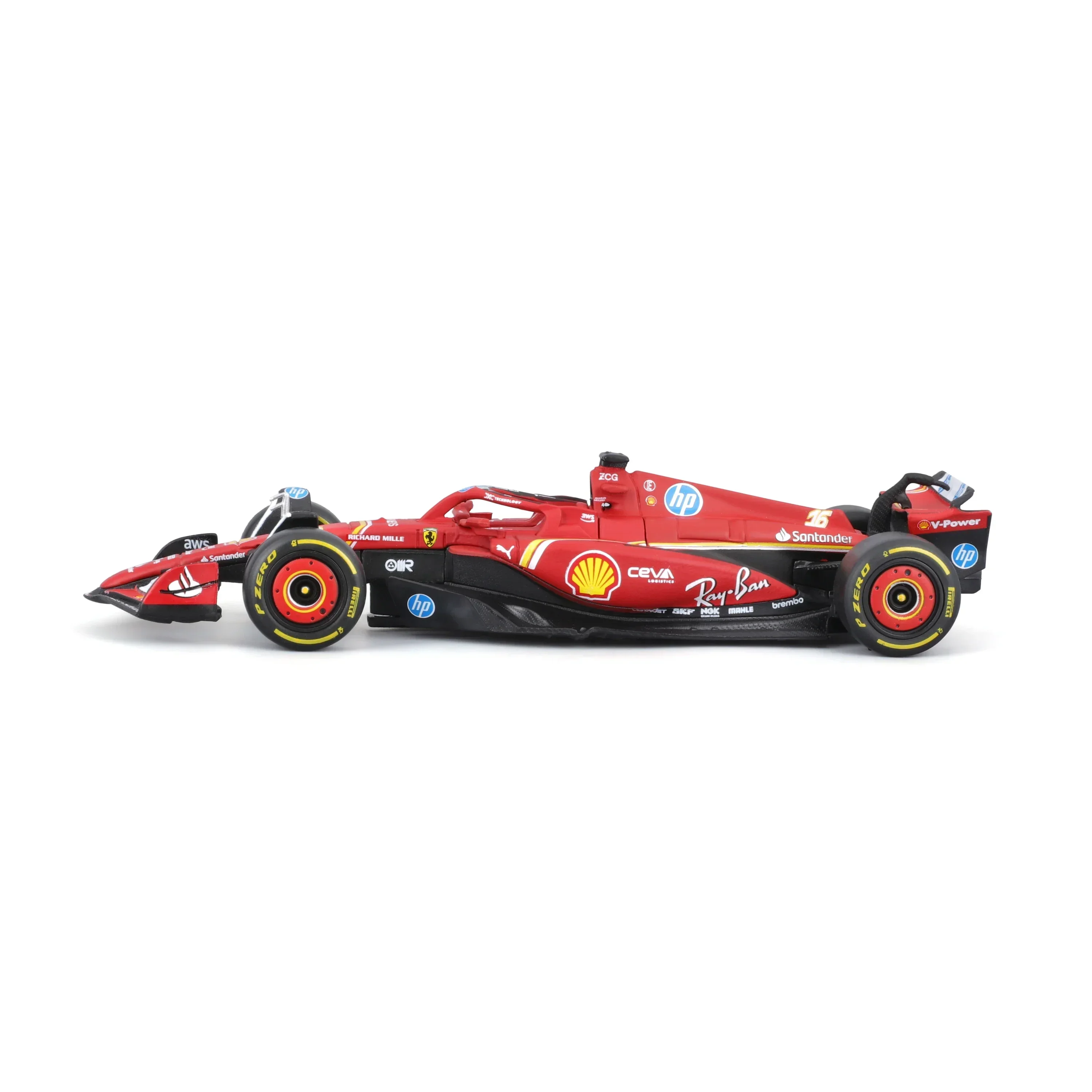 Bburago 1:43 Ferrari SF24 F1 Car Model 2024 Season 16# Leclerc 55# Sainz Alloy Luxury Vehicle Diecast Formula Racing Toy Gift