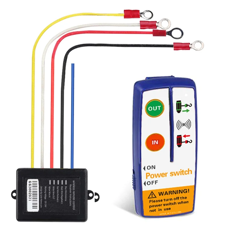 

Универсальный модуль приемника электрической лебедки, передатчик, беспроводной пульт дистанционного управления, комплект переключателей для Jeep ATV, внедорожника, грузовика, лодки