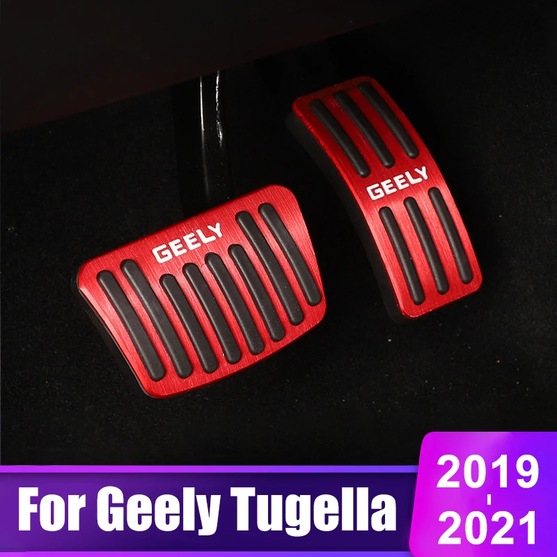 

For Geely Tugella Xingyue FY11 2019 2020 2021 Aluminum Car Accelerator Brake Pedals Cover Non-slip Pad Accessories