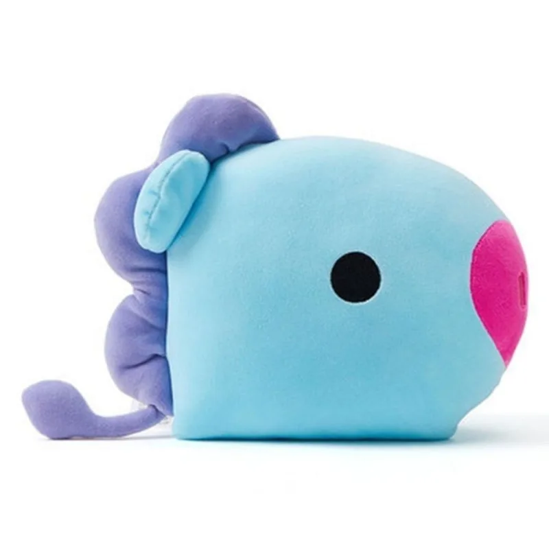 BT21 Face-Shaped Pillow Cute Fashion Cartoon Personalized Creative Car Cushion Headrest Doll Toy Gift for Friends' Birthday