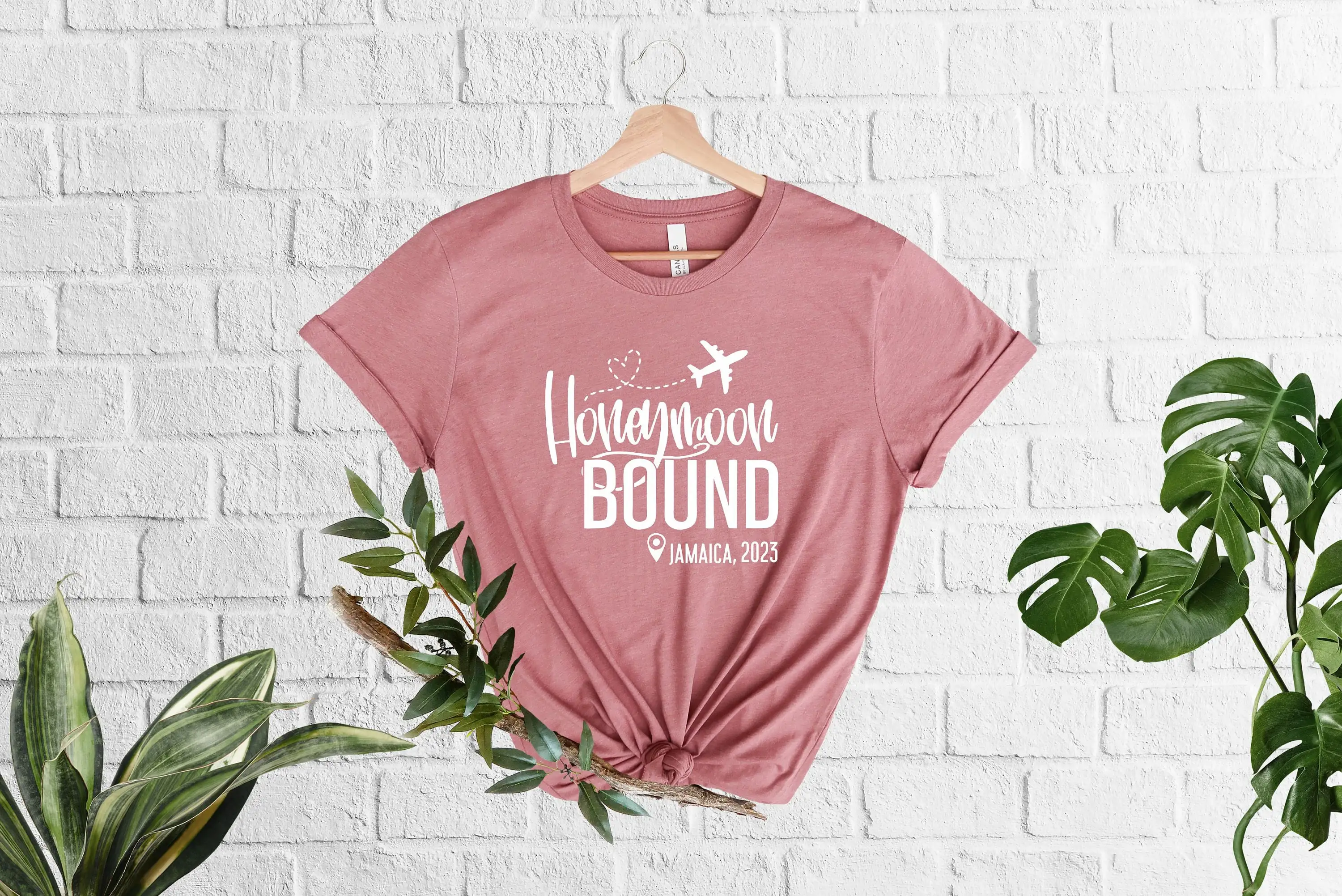 2024 New Stylish Valentine's Day Lover T-shirt Honeymoon Bound Romance Slogan Shirt 2024 New Fallow Comfort Honeymoon Couple Tee