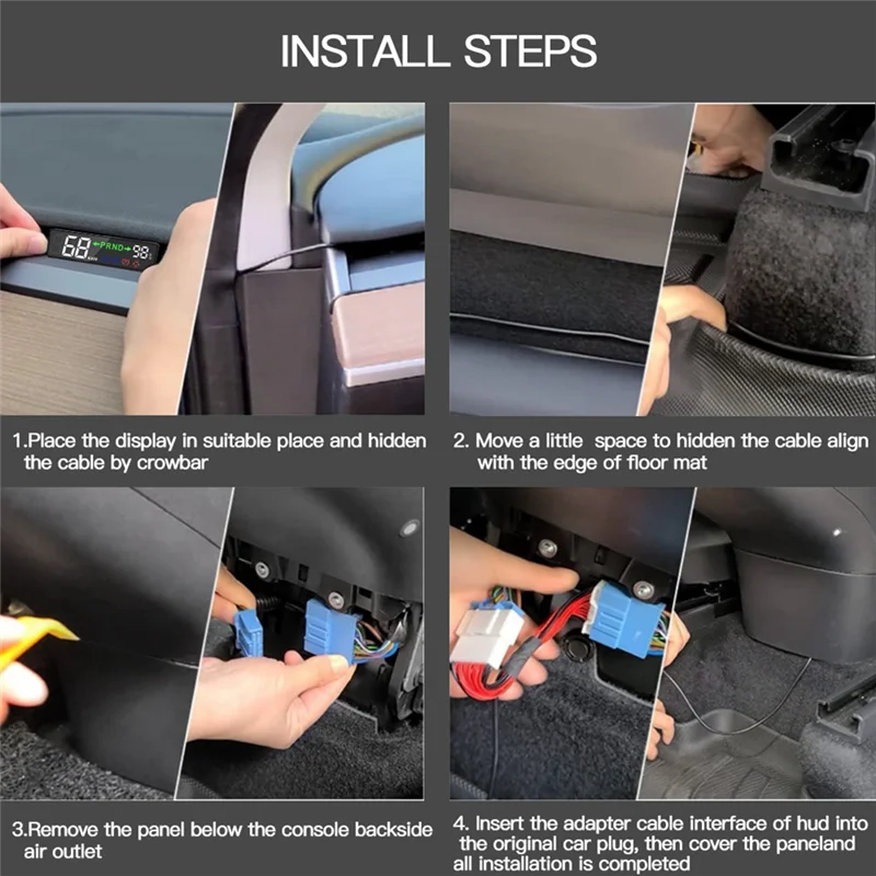 

Для Tesla Model 3 Model Y 2021-2023 HUD Дисплей на лобовом стекле электронный цифровой спидометр для автомобиля