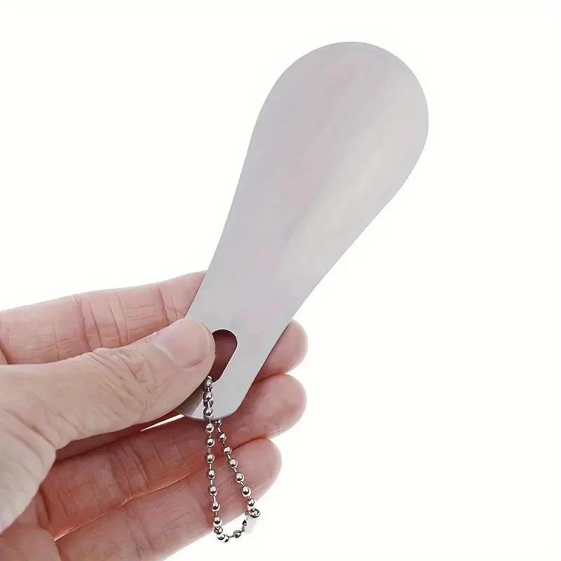 1pc stainless steel metal shoehorn, portable shoehorn, shoe wearing aid, essential for home travel