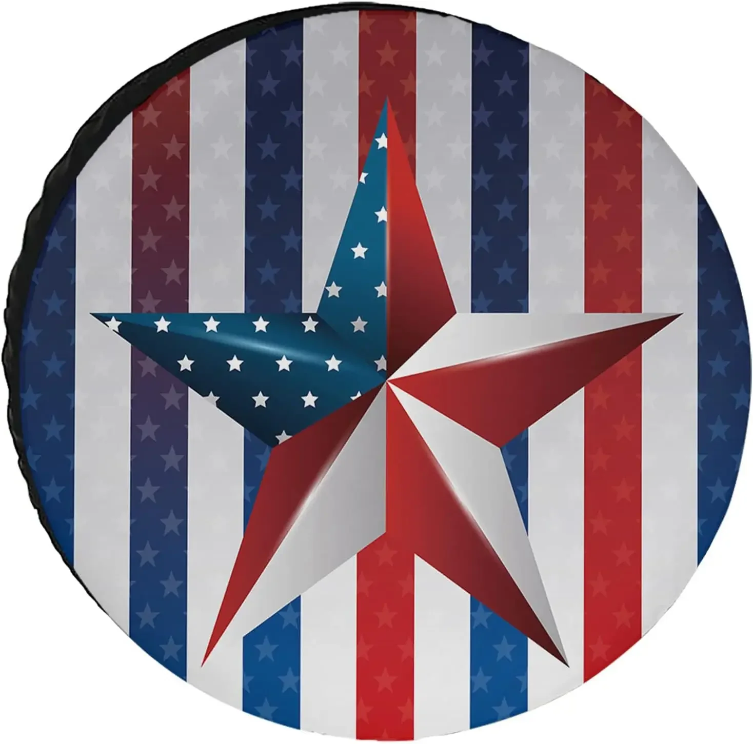 Inpennce Day Stripe Star Spare Tire Cover Weatherproof Dustproof Universal Tire Cover For RV Trailers Motorhomes SUV