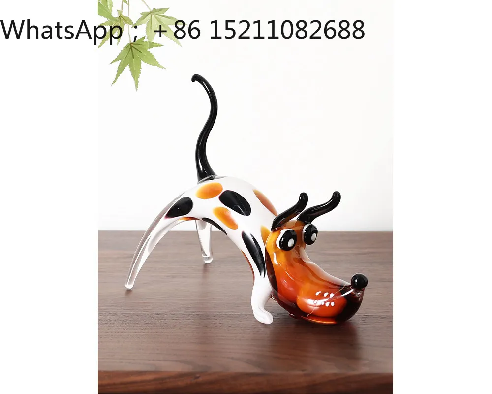 LLY simple glazed puppy living room entrance wine cabinet decoration ornament home desktop jewelry
