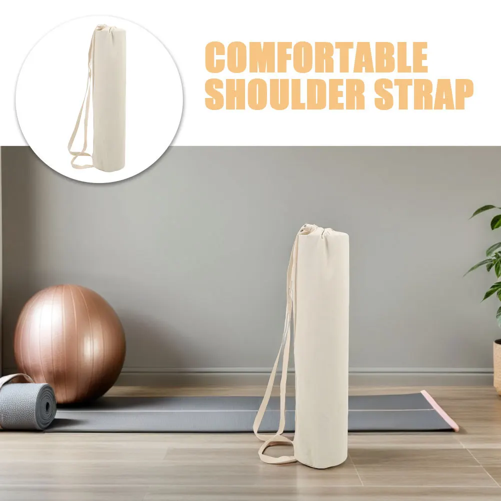 حقيبة تخزين بساط اليوجا برباط خفيفة الوزن وقابلة للطي مع حزام كتف للتمرين واللياقة البدنية والسفر في صالة الألعاب الرياضية