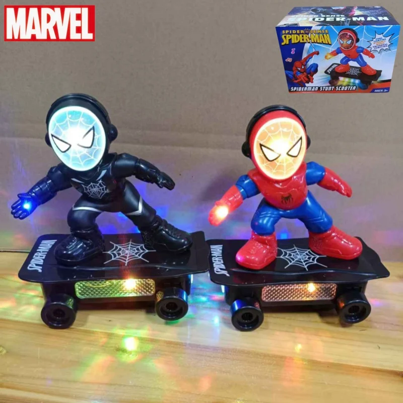 

Новые горячие игрушки Мстители Человек-паук автоматическое вращение скейтборд акустооптический автомобиль электрическая музыка трюковые самокаты рождественский подарок игрушки