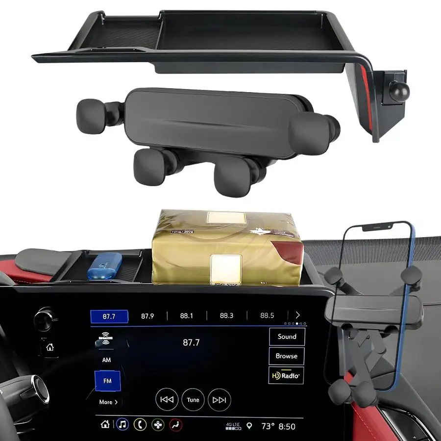 

Phone Holder Center Console Organizer for Chevrolet Chevy Corvette 20202026 C8 Accessories Navigation Screen Bracket Interior De