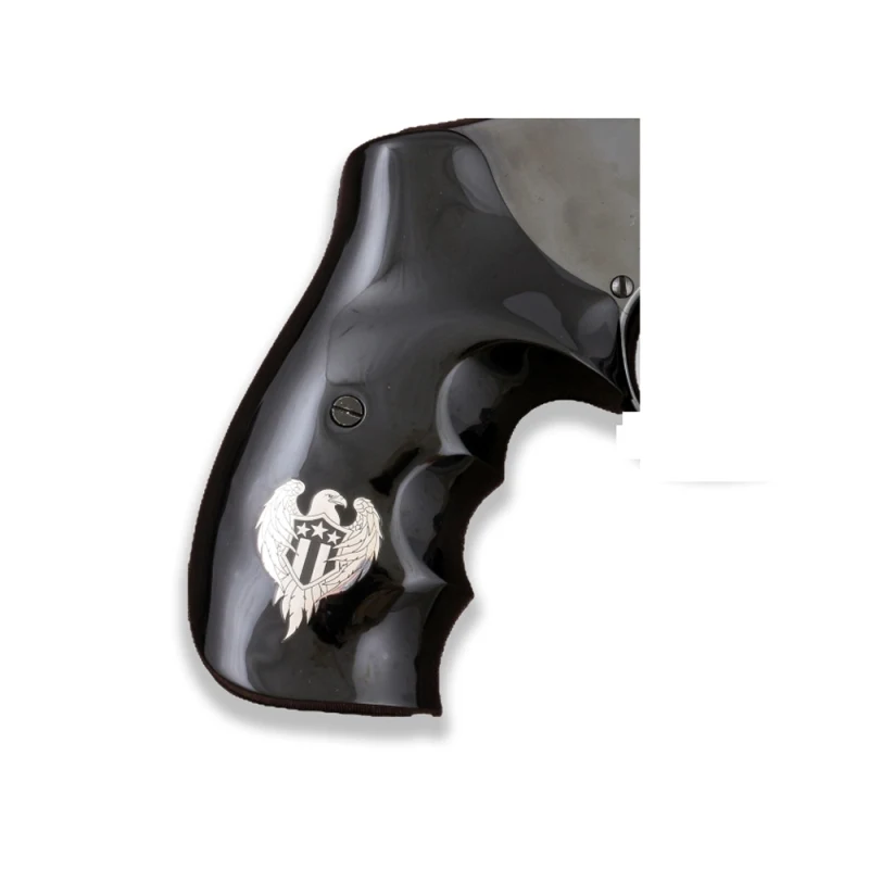 KSD Brand Smith Wesson N Frame Round Butt Compatible Black Acrylic Grips