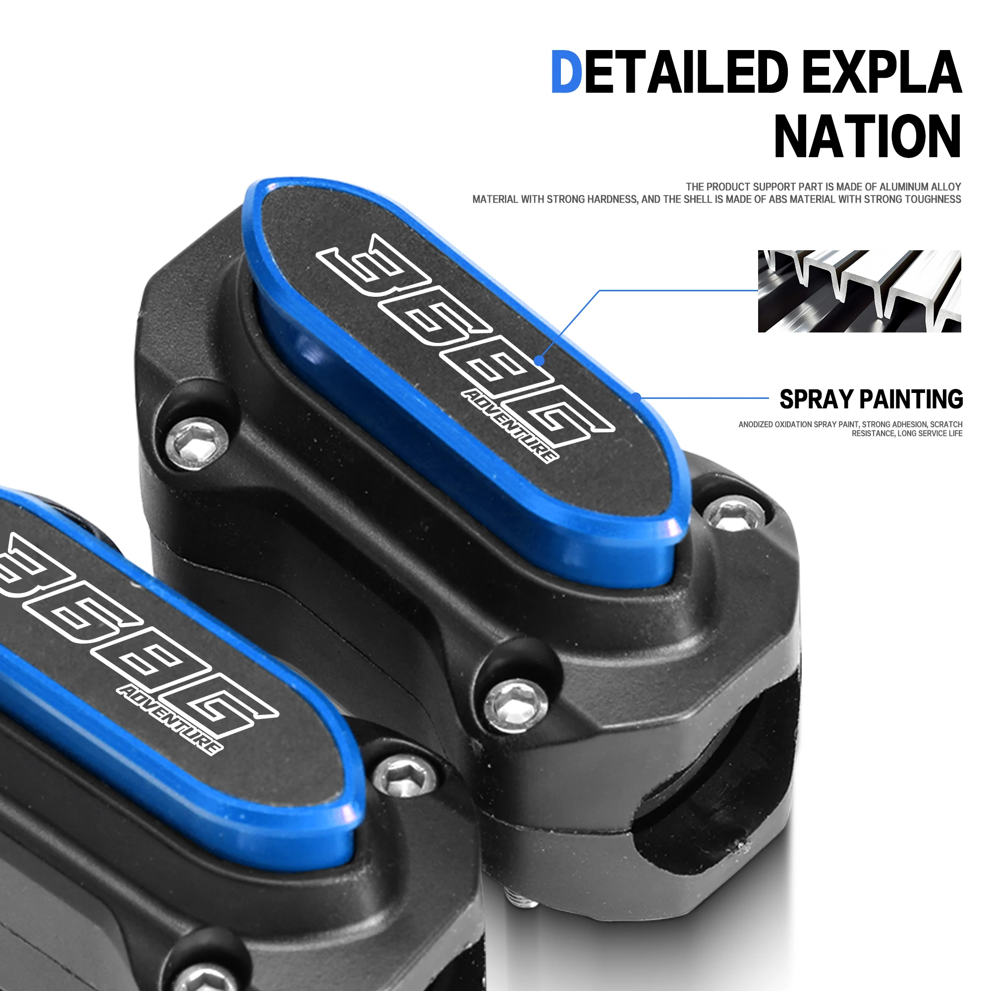 Motorcycle Accessories Engine Guard Bumper Protector Trim Blocks With Spring For Zontes 368G 2024-2026