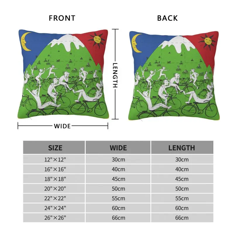 맞춤형 자전거 주간 1943 여행 베갯잇, 알버트 호프만 LSD 쿠션 커버, 살롱 장식 사각 베갯잇