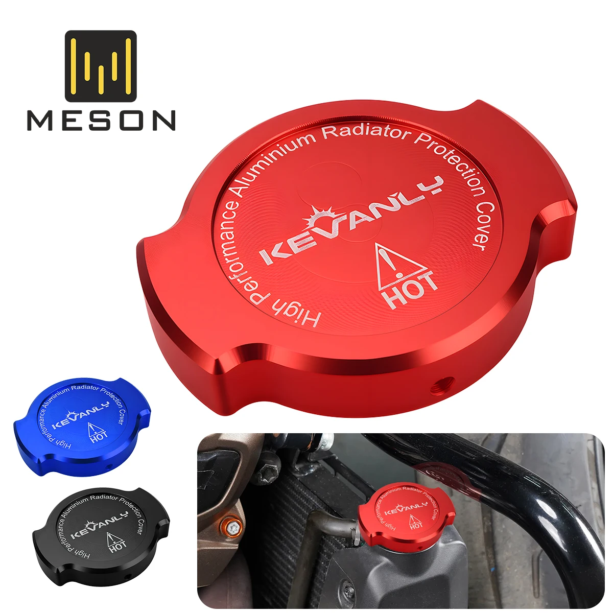 

Motorcycle Coolant Radiator Upper Cap Cover Water Tank Cover CNC Aluminum Alloy Motorcycle Accessories Red Blue Black 1PC