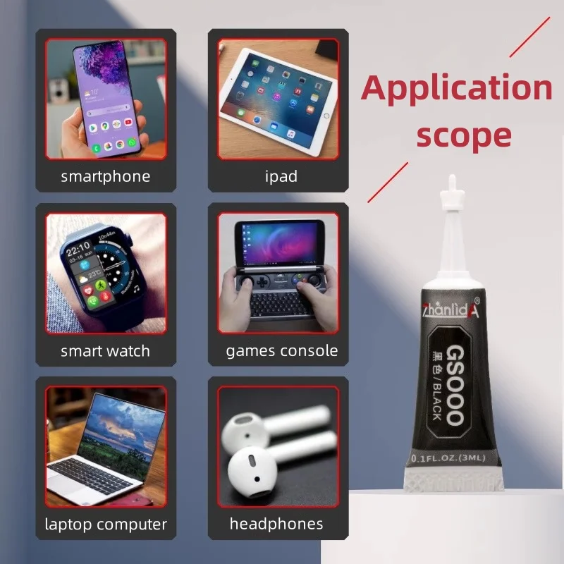 Black Glue 3ML GSOOO Smartphone Repair Strong Portable Glue Adhesive LCD Screen Laptop Headphone New Upgrade ipad Watch Tablet