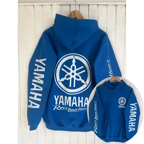 Yamaha New Sportswear Spring Summer Cotton Men Women Fashionable Casual Hooded Shirt Oversized Comfortable Racing Motorcycle Top