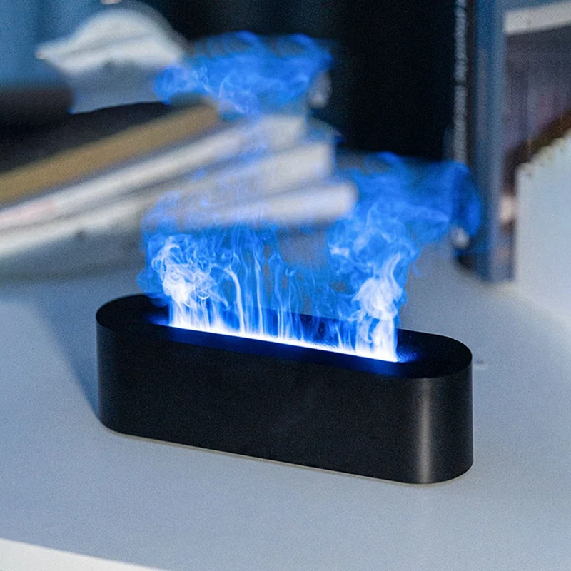 Nawilżacz powietrza z płomieniem ultradźwiękowy chłodna mgiełka maszyna nebulizator LED dyfuzor olejków eterycznych trwały łatwy w użyciu