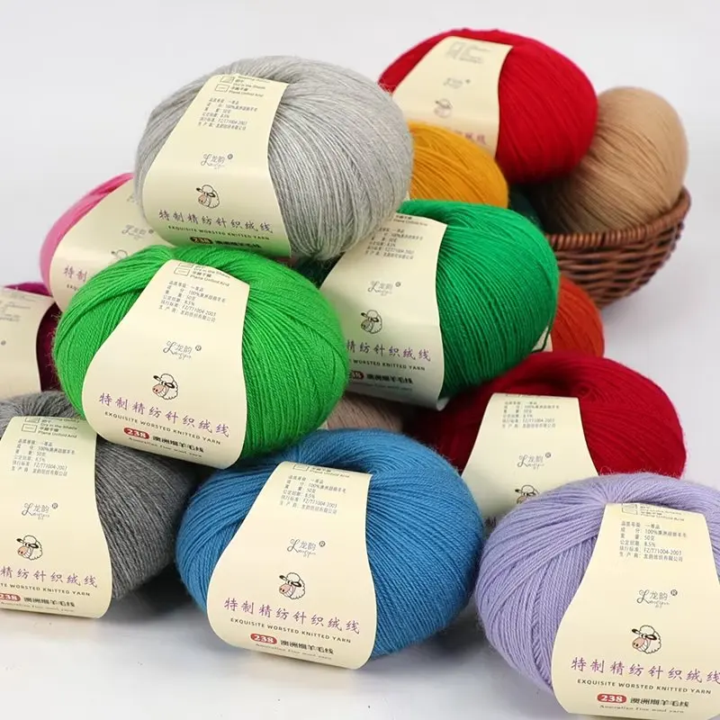 500g/set 100% Cashmere Yarn Wombed for Crochet hand Knitting Scarf Sweater Coat Waistcoat Shawl Diy Thin Soft Warm Woolen Thread