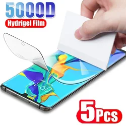 5Pcs Full Cover Curved Hydrogel Film For Honor X9A Screen Protector Protective For Honor Magic 5 Lite 5 Pro