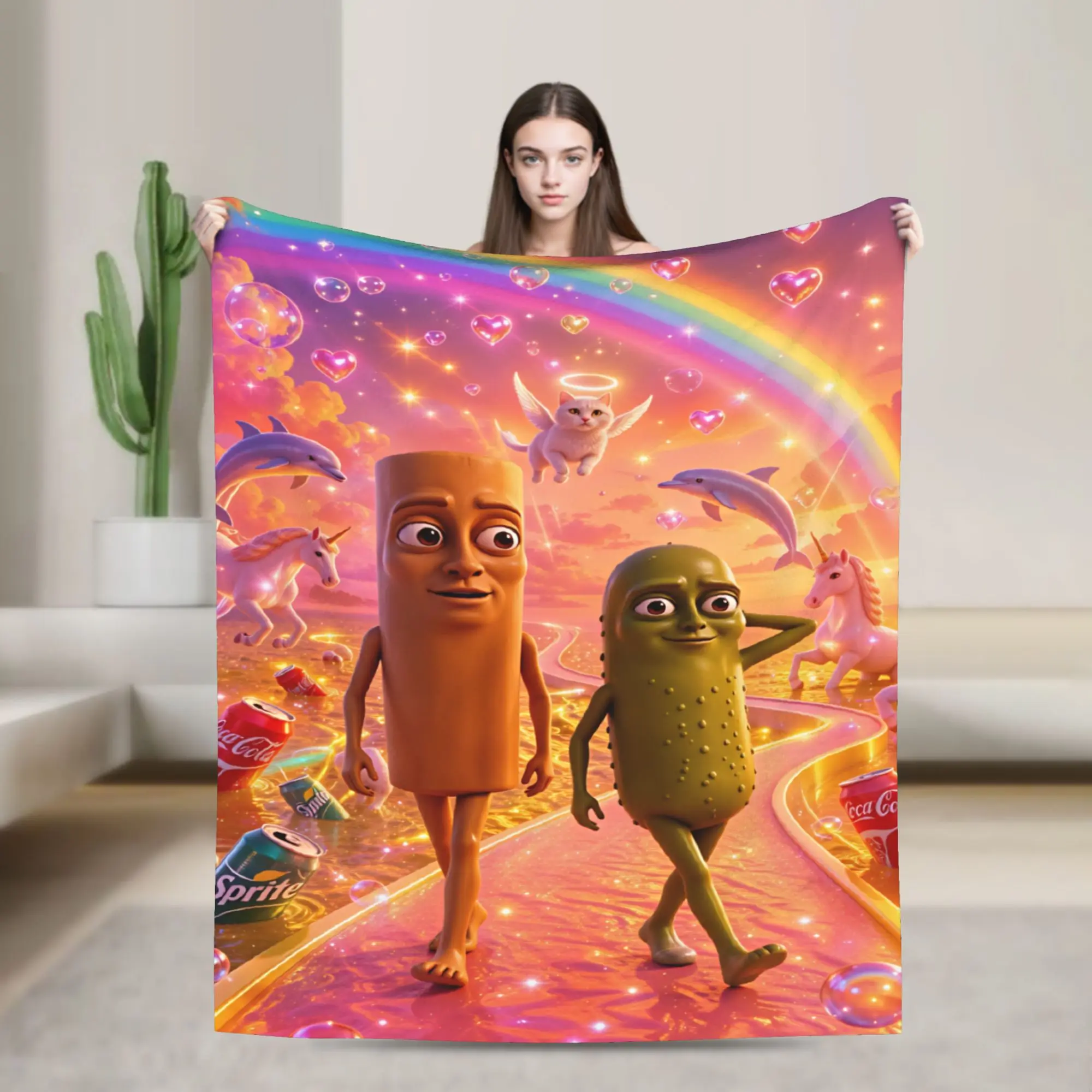 Tung And Pickle Dreamland Blanket Quality Soft  Bedding Throws Winter Plane Travel Living Room Casual Bedspread