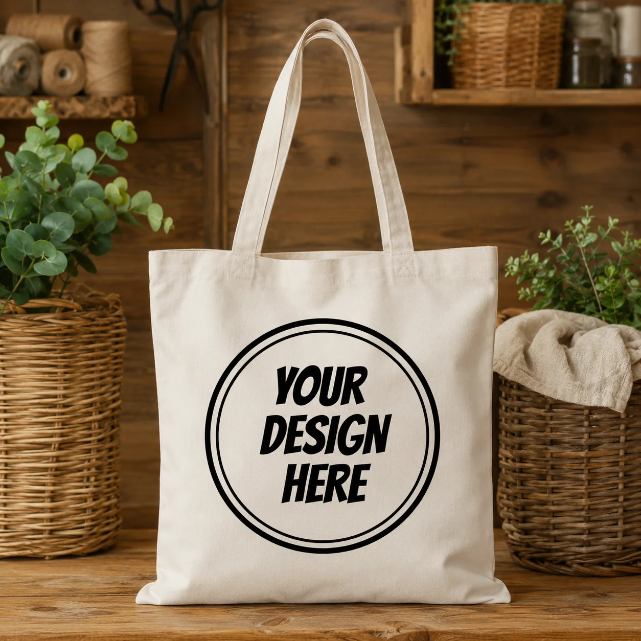 Custom Blank Canvas Tote Bag Personalized Your Design Here Shoulder Bag Custom Print Reusable Shopping Handbag For DIY Project