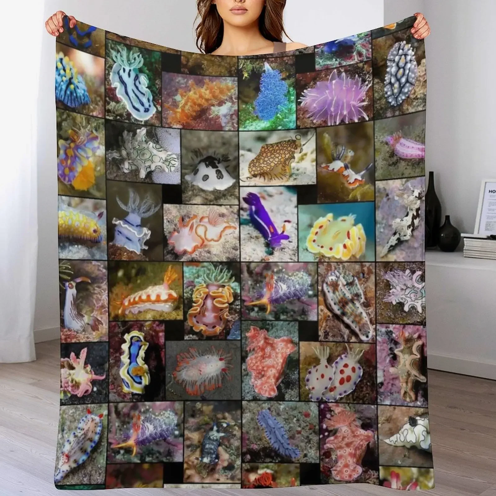 

Sea Slugs Throw Blanket Luxury Designer halloween Blankets