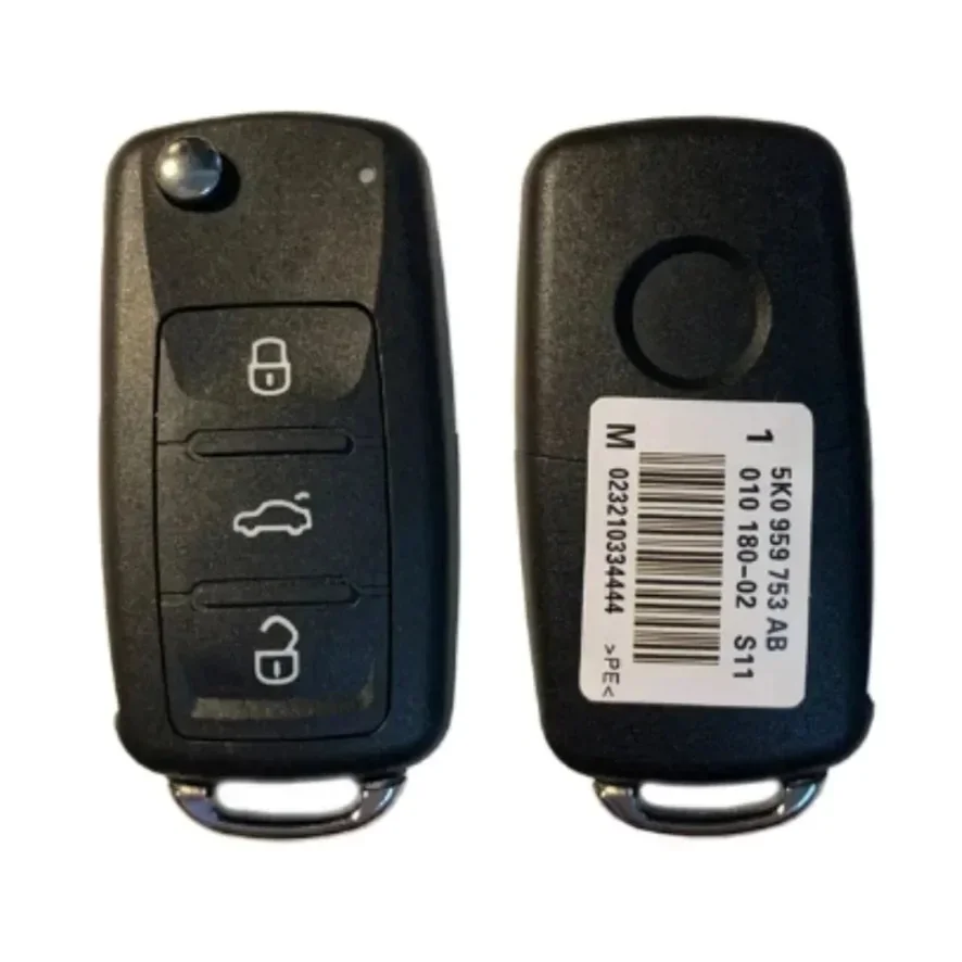 BB Key for VW Caddy Tiguan Touran UP Beetle 433MHz ID48 Chip FCC ID:5K0837202AD Flip Remote Car Key Original Shell VolksWagen