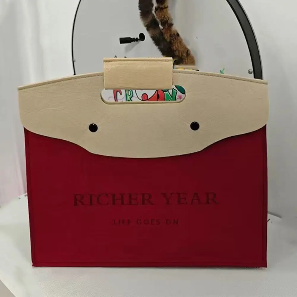 

Blessing Large Capacity Felt Handbag Portable Universal Tote Bag Simple Messenger Bag Corporate Employee