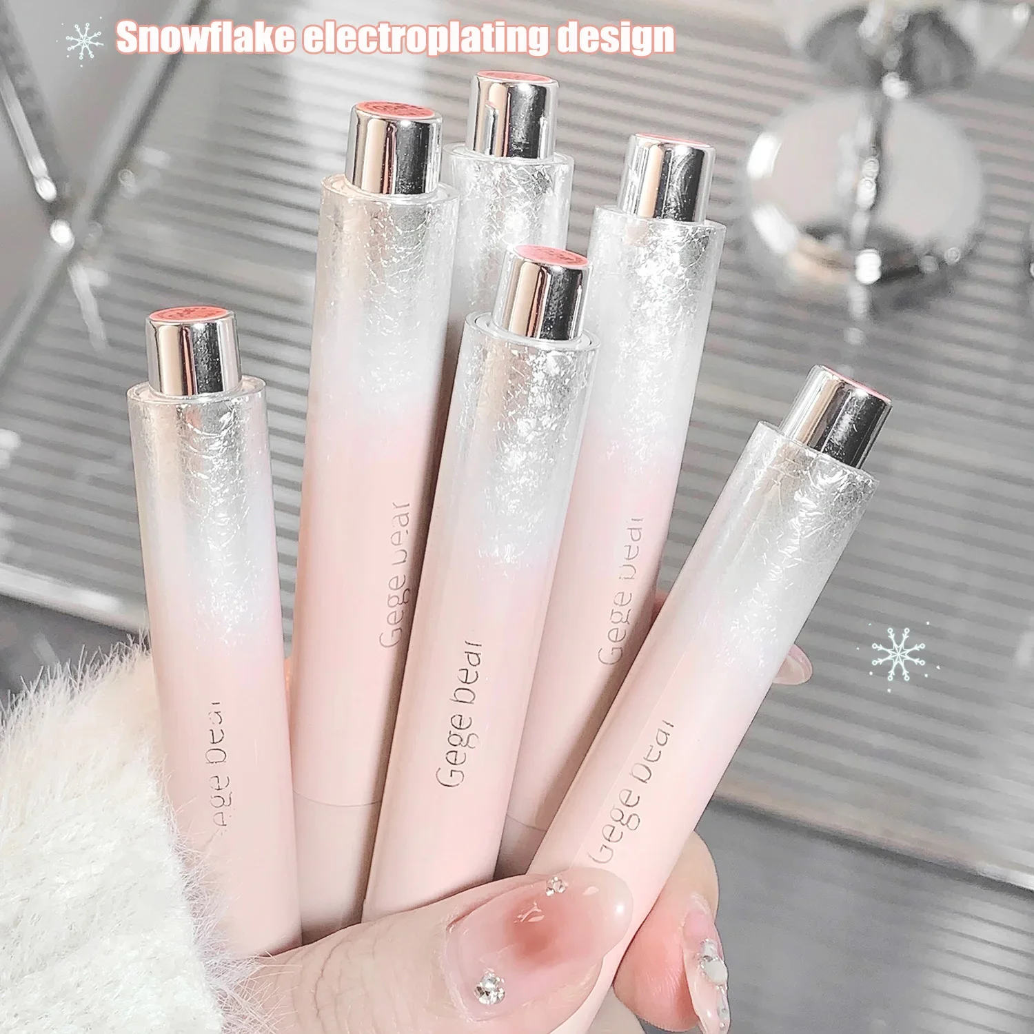 Gelee fester Lip gloss niedlichen feuchtigkeit spendenden Spiegel rotbraun Lippenstift klare feuchtigkeit spendende Lippen Tönung Natur nackte Lippen Make-up Kosmetik