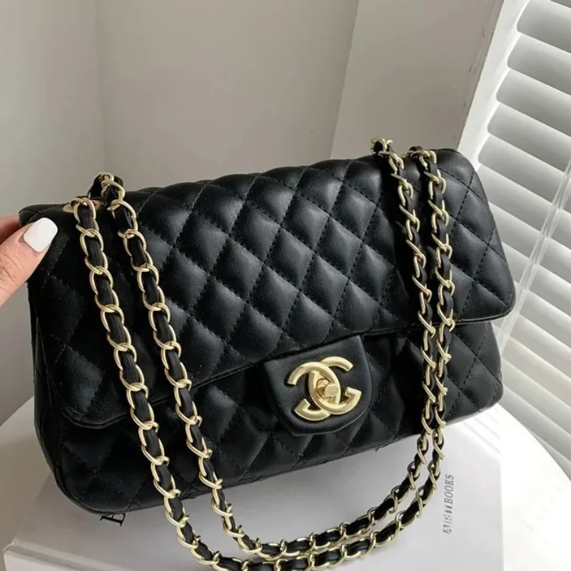 2025 Fashion Lingge حقيبة كروس نسائية جديدة متعددة الوظائف ذات سعة كبيرة وكتف واحد، حقيبة سلسلة