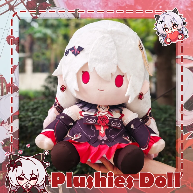 

Game Honkai Impact 3 Lunar Vow Crimson Love Plush Doll Stuffed Dress Up Sitting Toy Plushies Anime Figure Hugging Pillow 40cm