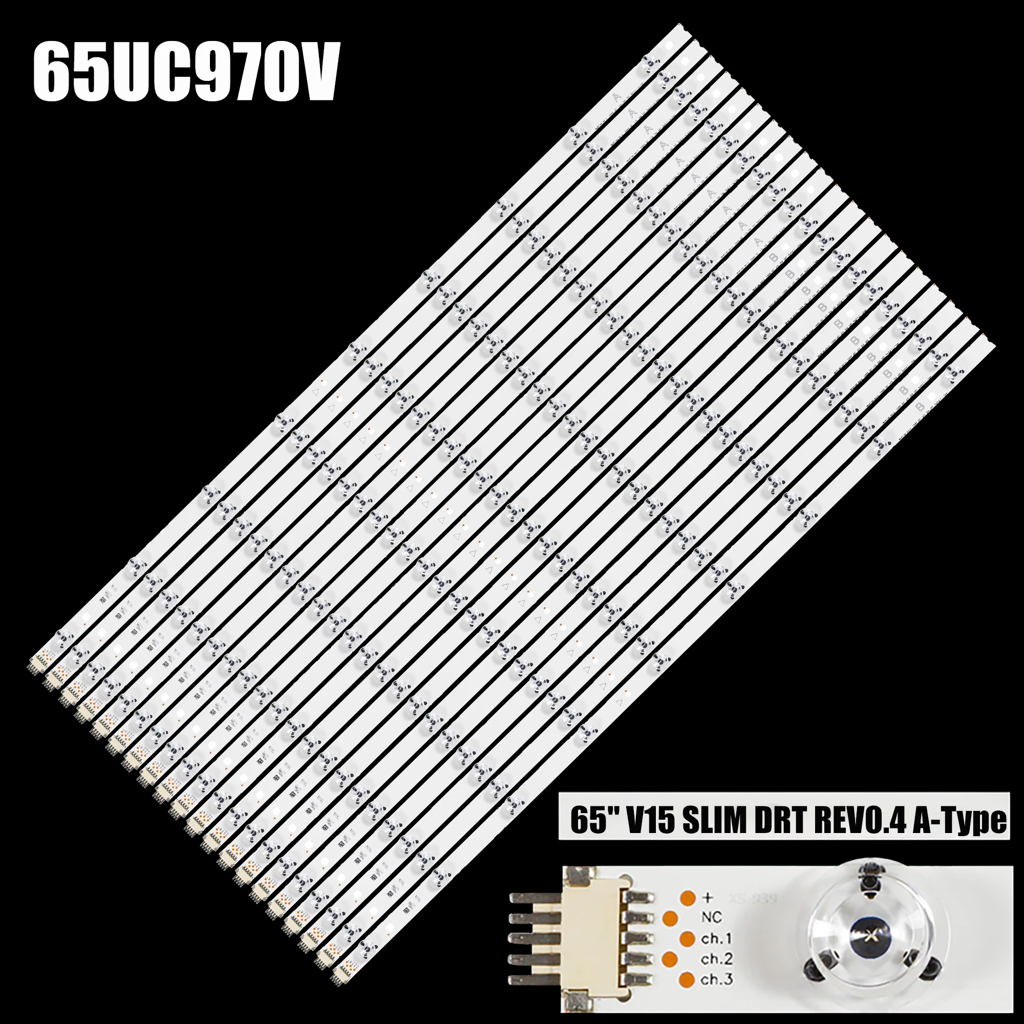 

LED Backlight For 65"TV 65UC970V 65UC970V-ZA 65UC9700-CA LC650CQN LC650CQN1 6916L-1919A 6916L-1920A 65 V15 Slim DRT Rev0.4 1 A B