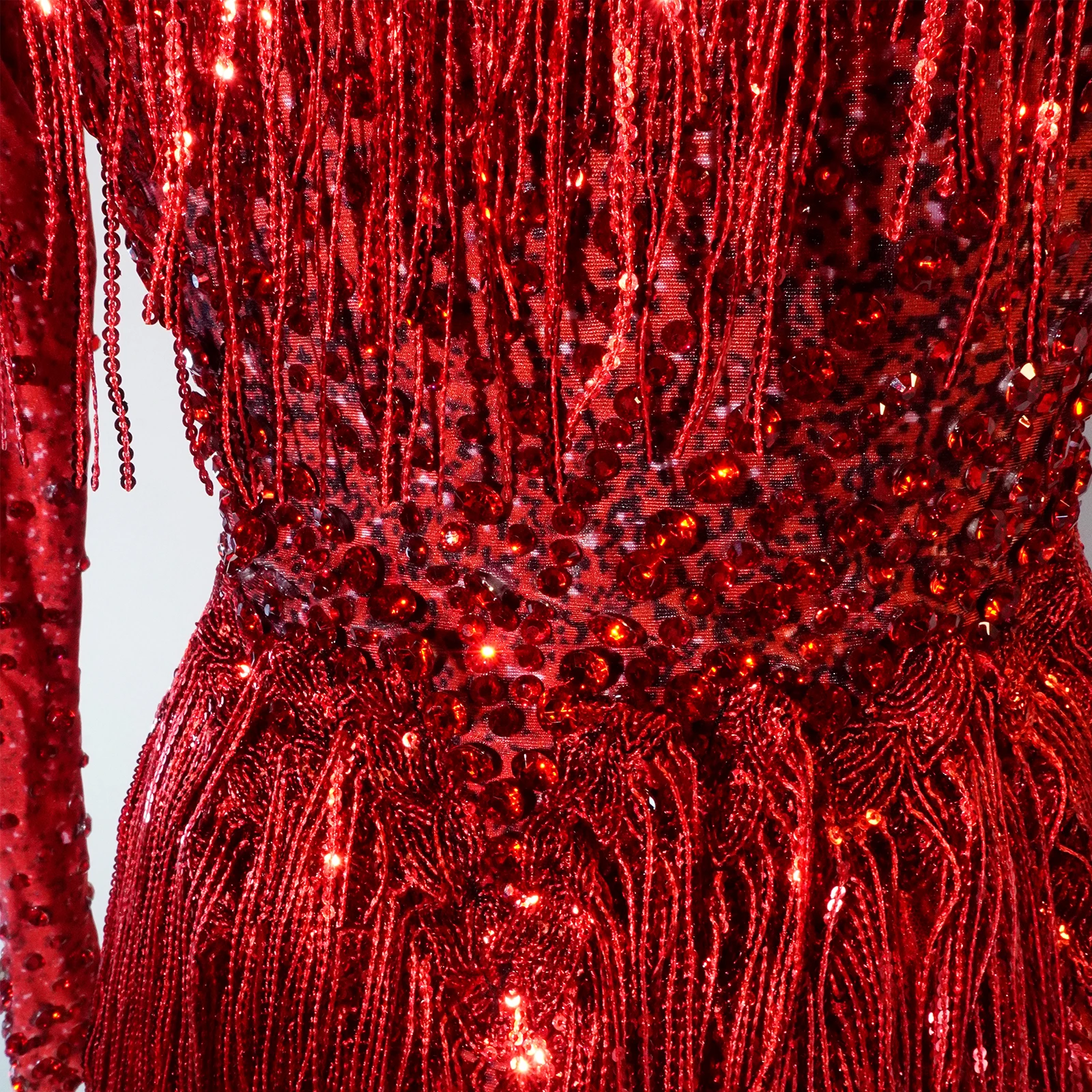 Cristal brilhante vermelho curto macacão manga longa bodysuit equipe collant boate baile de formatura palco drag queen traje cantor mostrar dança