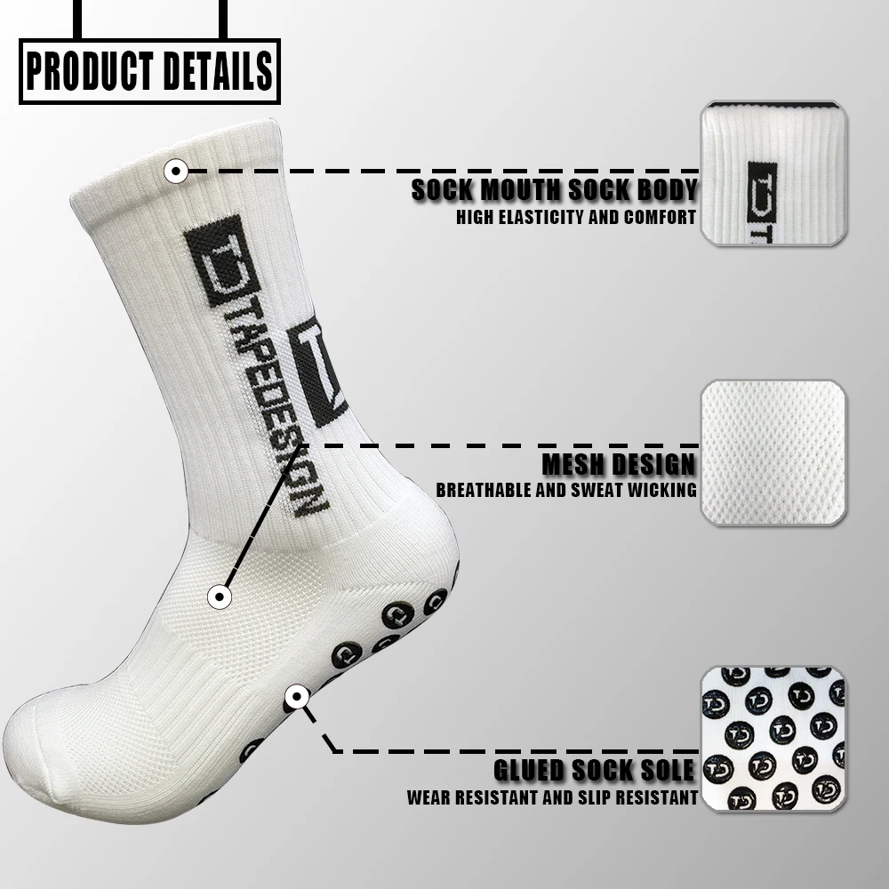 Soccer Socks Sports Grip Socks Anti-slip Basketball Socks Spot Rubber Anti-slip Cotton Soccer Socks