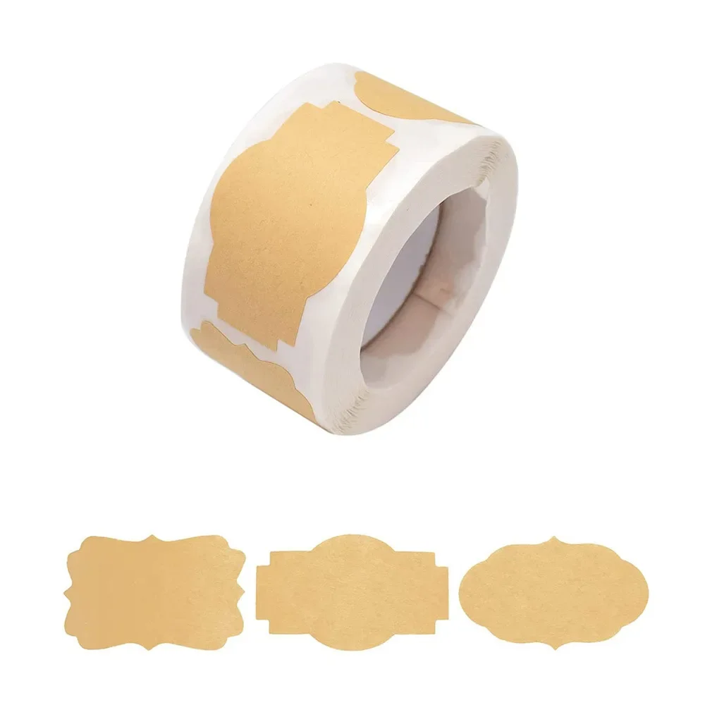 250 قطعة من علامات الكرافت الطبيعية ملصق ذاتي اللصق مخصص لعطلة الحاضر ملصقات للجرار ، هدية الكريسماس ، علامات الاسم ، برطمانات ماسون