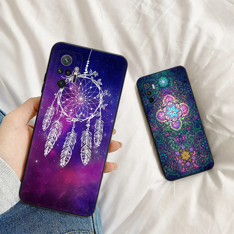 Silicone Soft Phone Case for Xiaomi Poco F5 X3 X4 X5 F3 F4 F1 M3 M4 M5 M5s C61 14 Pro Redmi A3 A3x Dreamcatcher Mandala Cover