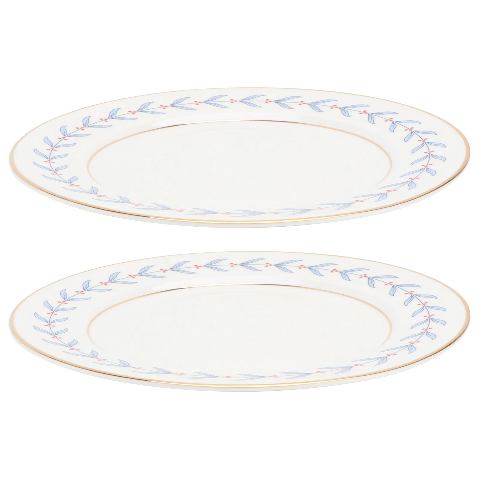 

2Pcs Golden Leaf Ceramic Plates Smooth Salad Dessert Steak Food Serving Dish Food Serving Retro Japanese Style