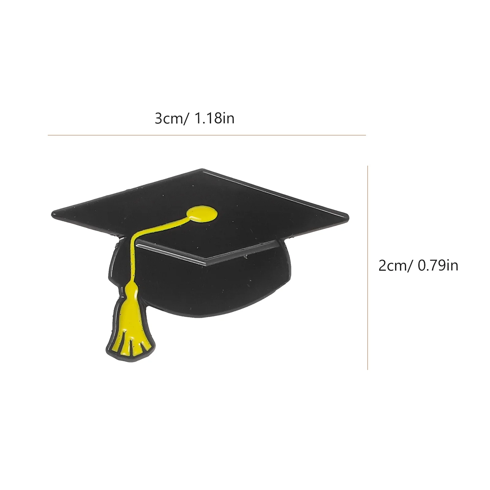 2 قطعة قبعة التخرج بروش دبوس سبائك معدنية دائم الزخرفية التلبيب دبوس ل الدعاوى البلوزات القبعات حقائب اليد قبعة التخرج بروش #6