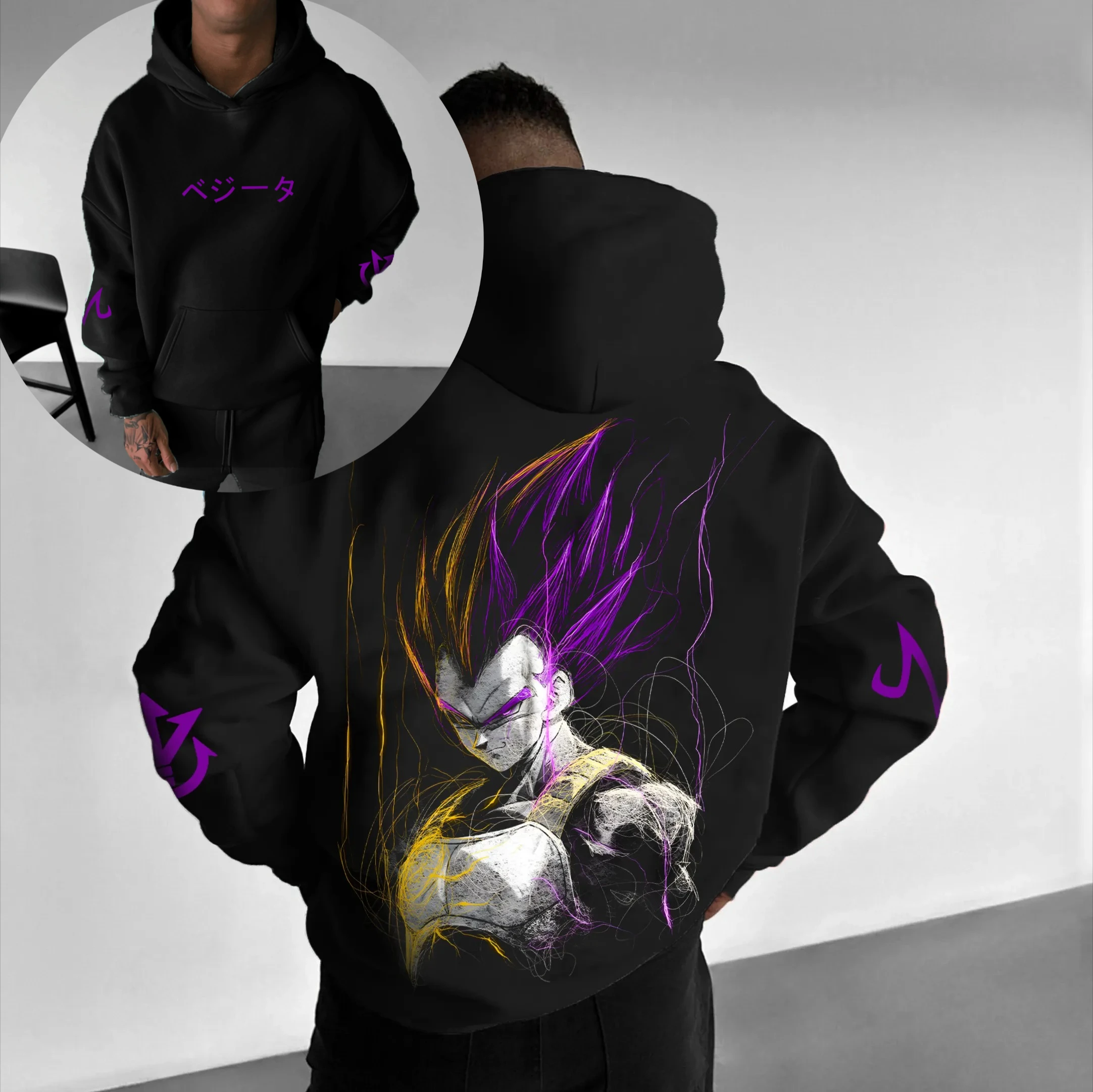 

Dragon Ball Parent-child Clothing Autumn and Winter Japanese Hotblooded Animation Classic Character Hoodie Men's and Women's Top