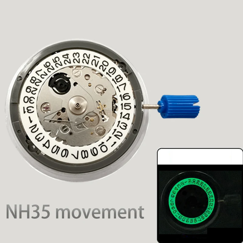 NH35A Nh36a Automatic Movement Crown At 3.0/3.8/4.1 O'clock With Date Day Week For Skx007 Watch