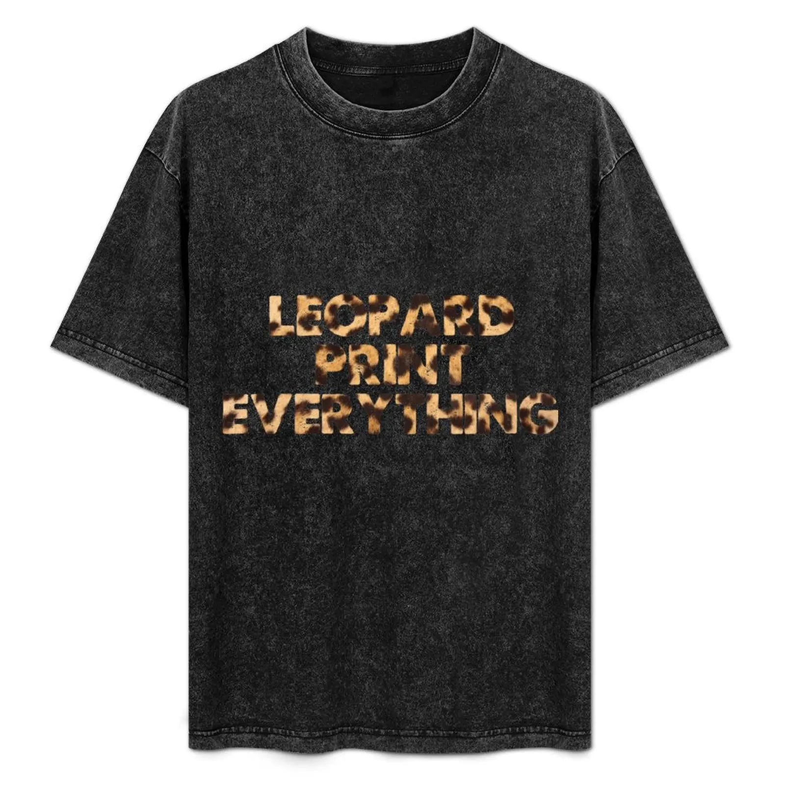 

Leopard Print Everything T-Shirt Essential Solid Color T-Shirt