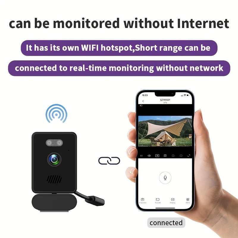 كاميرا داخلية لاسلكية HD 1080P كاميرا مراقبة للمنزل الذكي مع رؤية ليلية كاميرا مراقبة لاسلكية واي فاي كاميرا CCTV #4