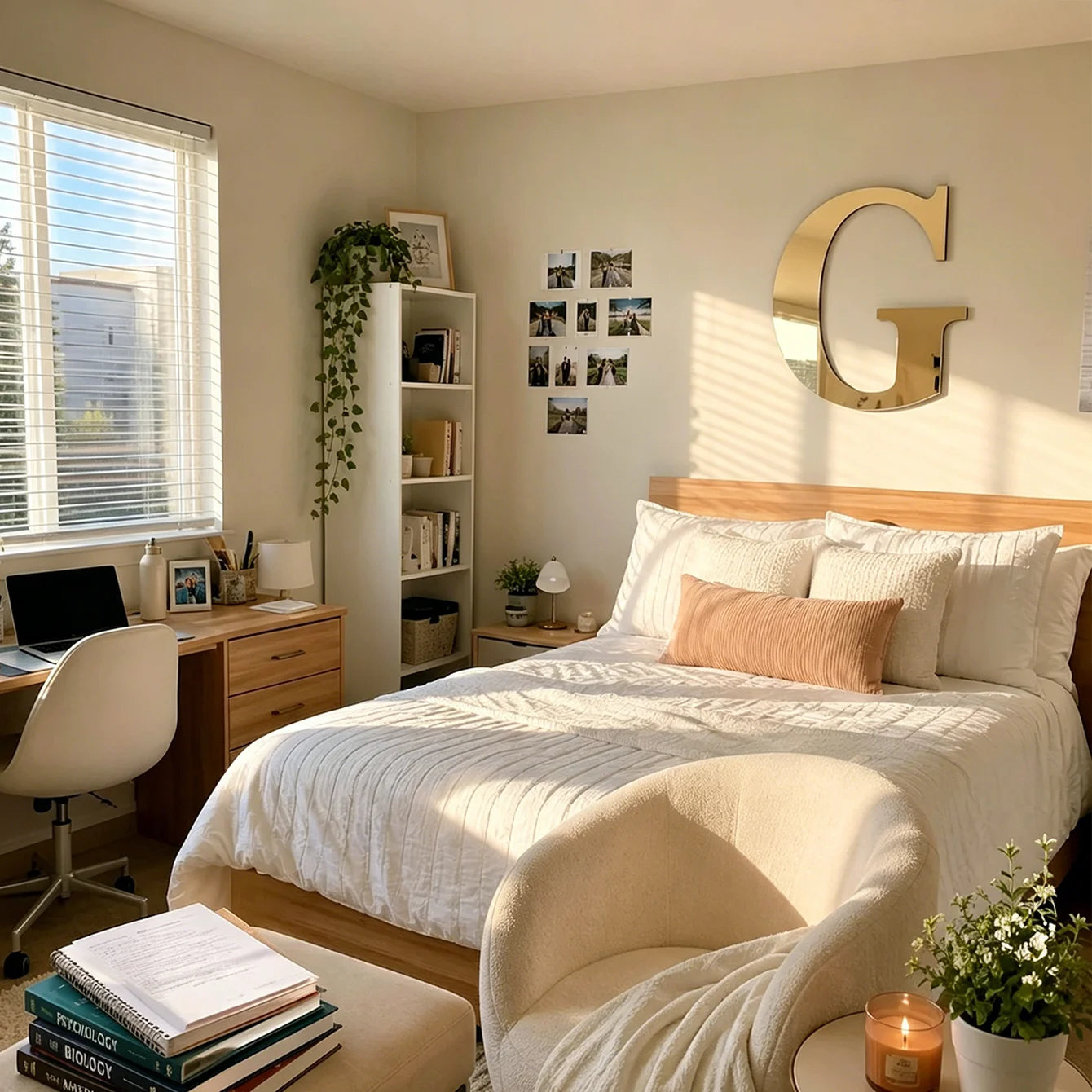 Customized name dormitory acrylic signs, acrylic letters, dorm room decorations, college dormitory door signs, bedroom decorations, room decorations, back-to-school season gifts, gifts for girls, personalized name sign view 3