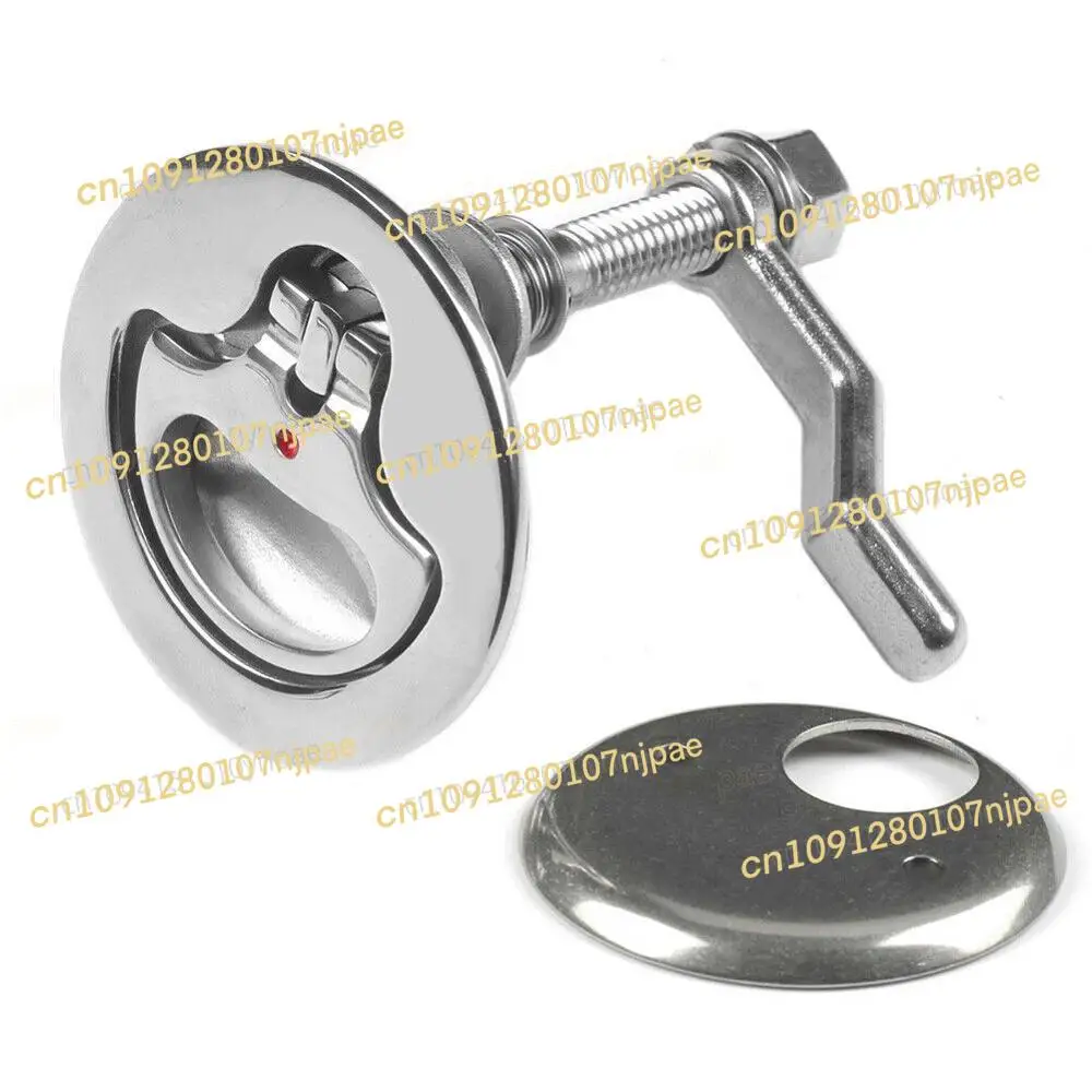 

Boat 2" Adjustable Stainless Steel Floor Buckle Handle Lock Cam Latch Flush Pull Hatch Lift with Back Plate Fasteners