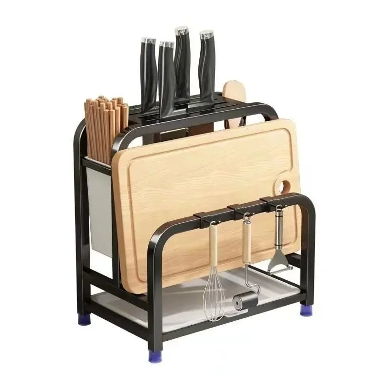 رف سكاكين المطبخ متعدد الوظائف سكين المطبخ المنزلي غطاء وعاء قطع المجلس عيدان كونترتوب أواني تخزين الرف #3