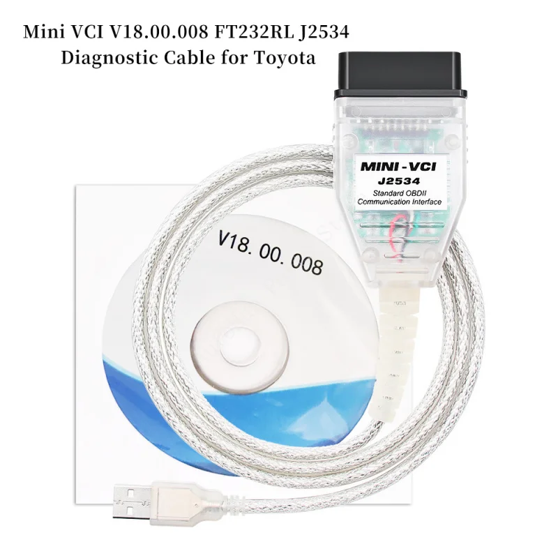 

Мини-VCI V18.00.008 FT232RL J2534 диагностический кабель для Toyota Lexus Techstream TIS