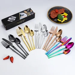 Judaica Dinnerware Set Stainless Steel Steak Knife Fork Coffee Spoon Teaspoon Flatware Dishwasher Safe Kitchen Tableware