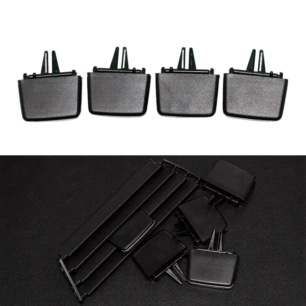 4x A/C Air Vent Outlet Tab Clip For BMW 3-Series For E90 E91 2005-2012 64229130458 Replacement Plastic AC Duct Fastener Black