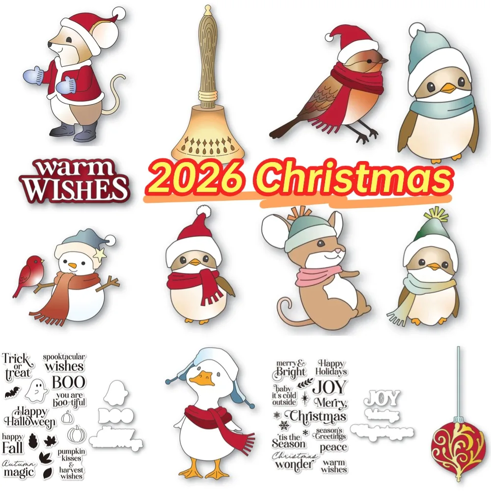 Holiday Robin 2026 NEUE Stanzformen für Scrapbook, Tagebuch, Dekoration, Prägevorlage, DIY-Grußkarte, handgefertigt