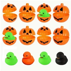 12/24 Set Halloween Rubber Ducks, With Pumpkin Box Halloween Party Favors Halloween Basket Stuffers, Gift Exchange